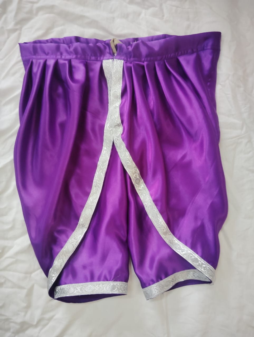 Dhoti — Purple & Silver - Costume rental at Chithira CreationZ Bangalore