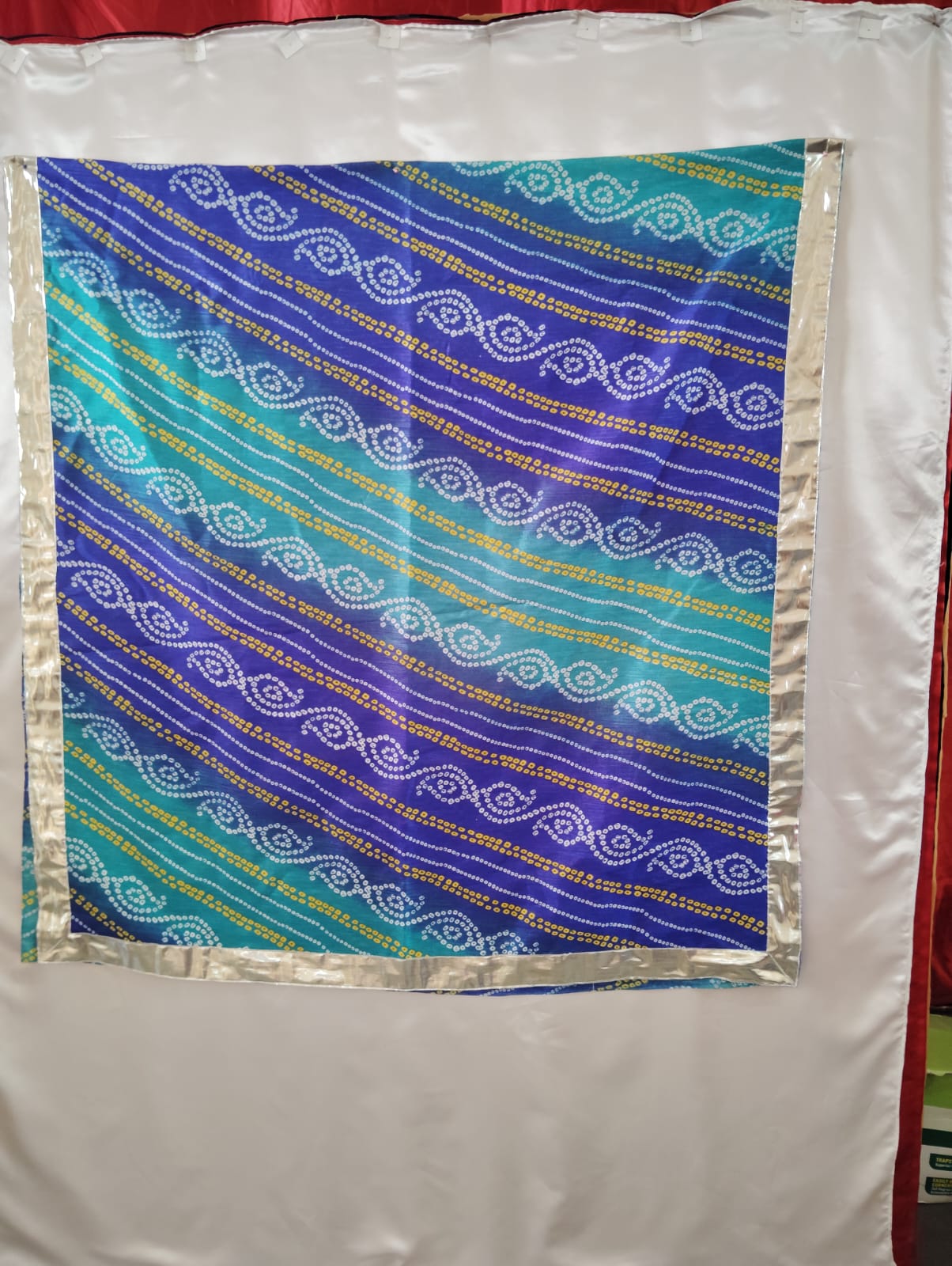 Dupatta — Royal Blue & Green - Costume rental at Chithira CreationZ Bangalore