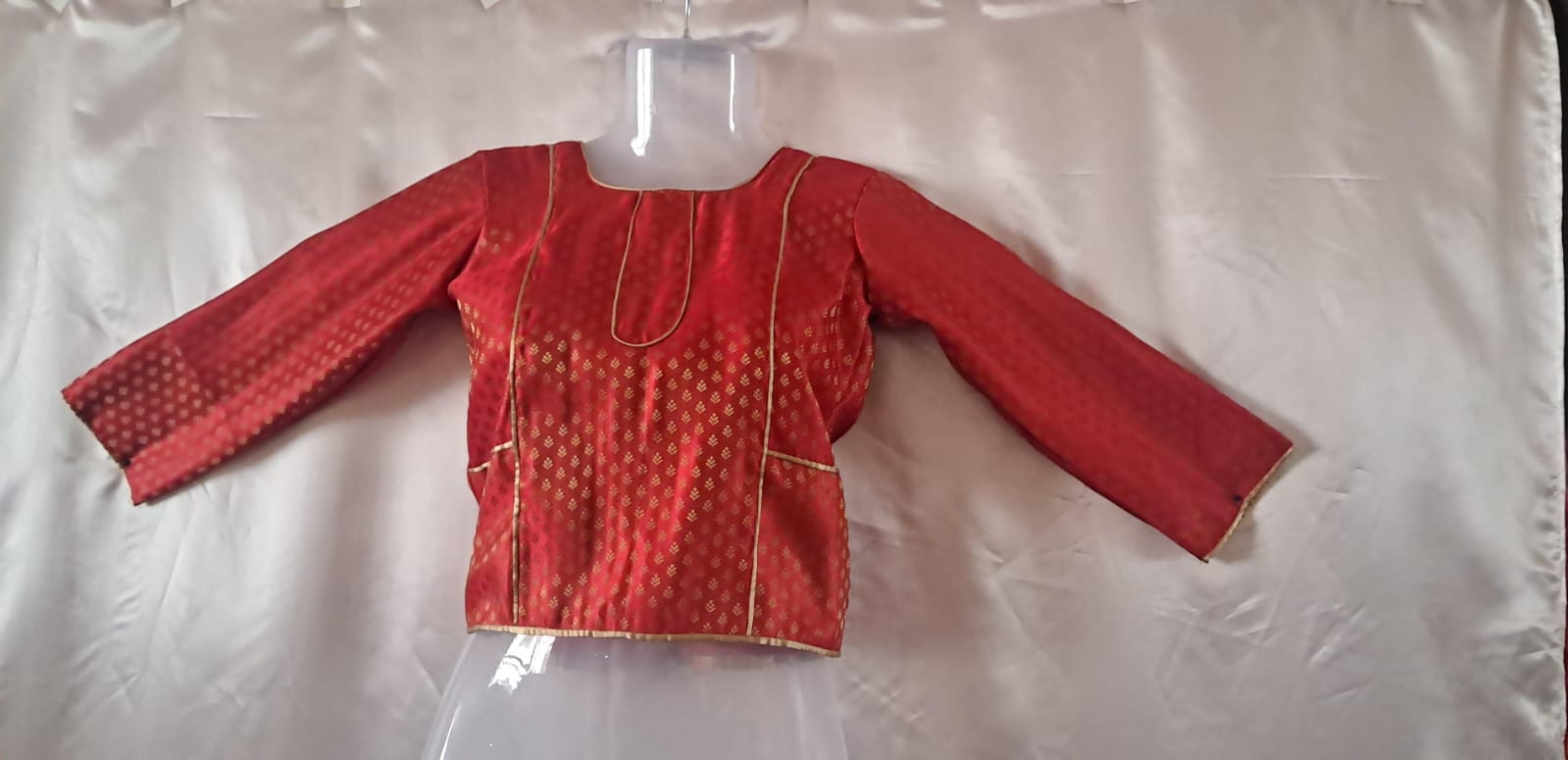Oppana Top — Red & Gold - Costume rental at Chithira CreationZ Bangalore