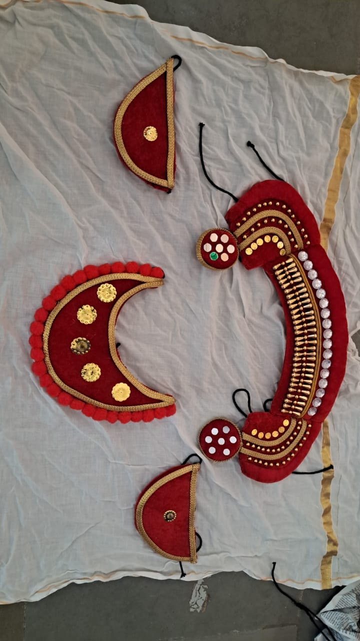 Theyyam-inspired printed outfit artwork